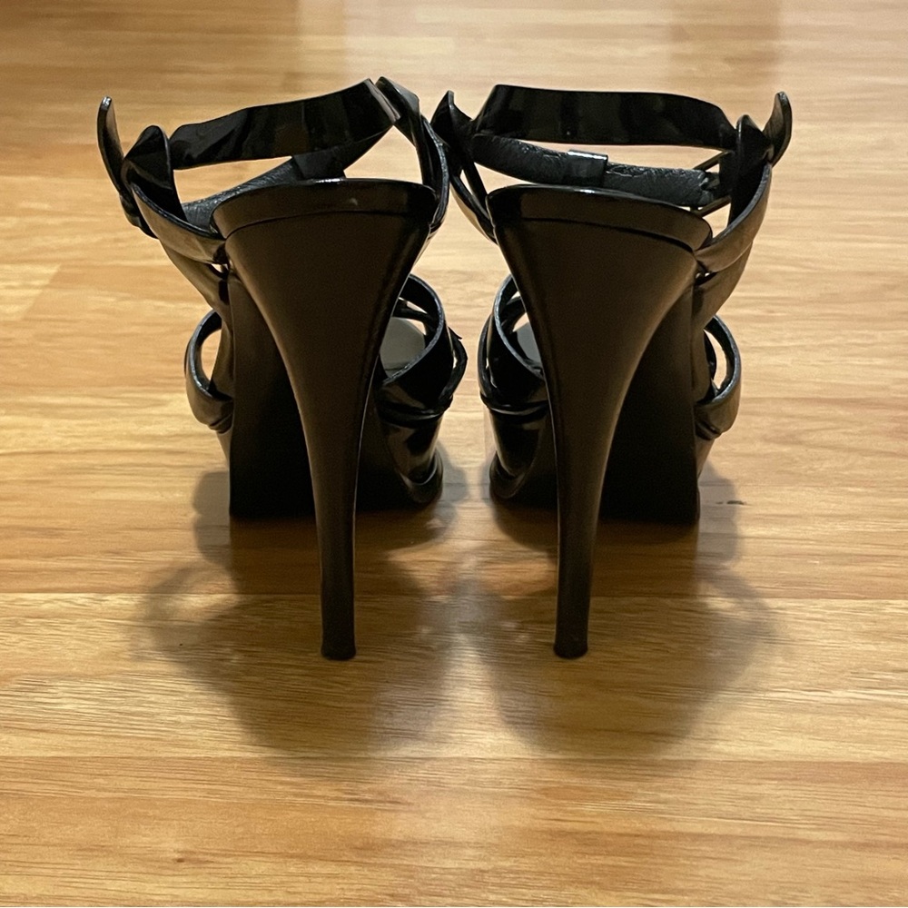 Yves Saint Laurent Tribute Black sandals Heels - Picture 7 of 11
